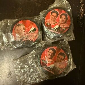 2002 McDonalds Team Canada Olympic Hockey Pucks Still Sealed